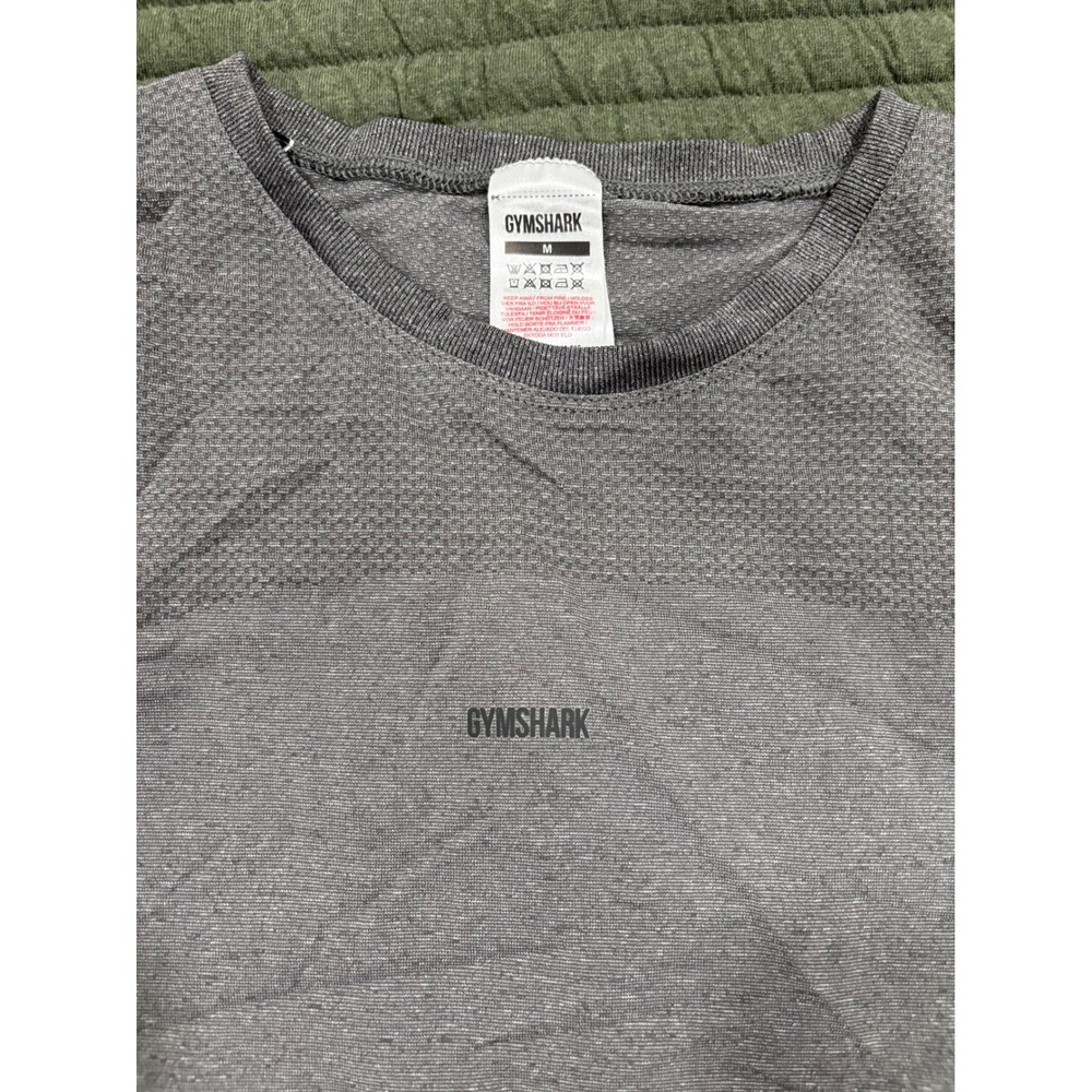 Gymshark Flex Tank Dark Grey Charcoal Size Medium Mesh Lightweight Vest - Picture 2 of 3